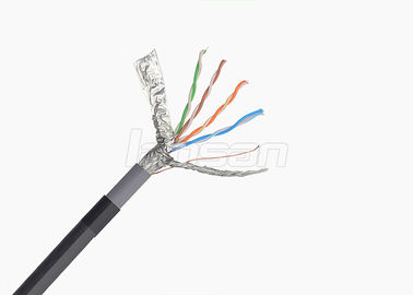 Customized 0.5mm CCA Cat5e Lan Cable 1000 Ft SFTP 24 Awg Shielded Cable