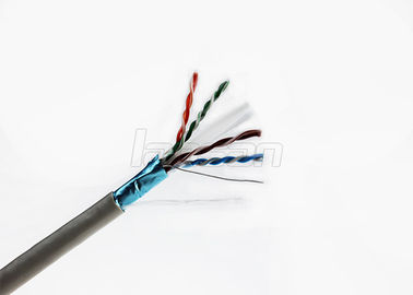 Customized Cat6 Lan Cable BC 0.57mm FTP LSZH 305 M/Roll Solid Copper Ethernet Cable